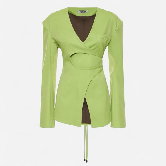 The Attico Greta Wrap Slim Fit Blazer - Picture 1 of 8